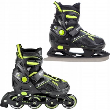 2-in-1 Inline Skates Raven Pulse Black/Lemon - different colors In Stock!