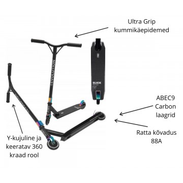 Stunt Scooter Evolution Slick Yellow II