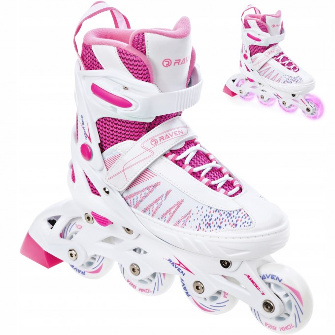 Inline skates Raven Grace all LED wheels - With adjustable size in stock!