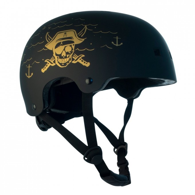 Helmet NKX Brain Saver Black/Gold Pirate-Best price!