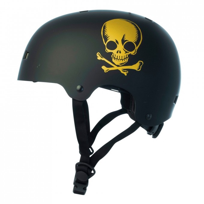 Helmet NKX Brain Saver Black/Gold Skull-Best price!