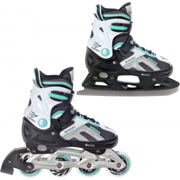 2-in-1 Skates/Inline Skates Raven Pulse Black/Mint - different colors In Stock!