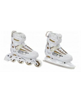 3-in1 Inline Skates Raven Profession White/Gold+Blades