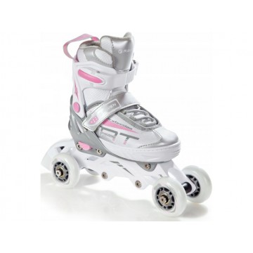 Raven Profession Inline Skates 3-in-1 White/Pink In stock! Now -30%