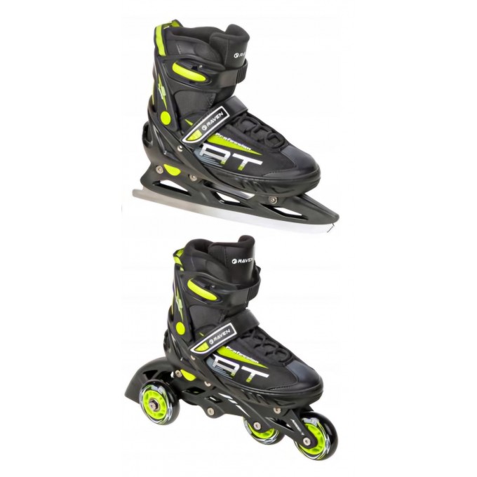 3-in1 inline skates Raven Profession Black/Lime