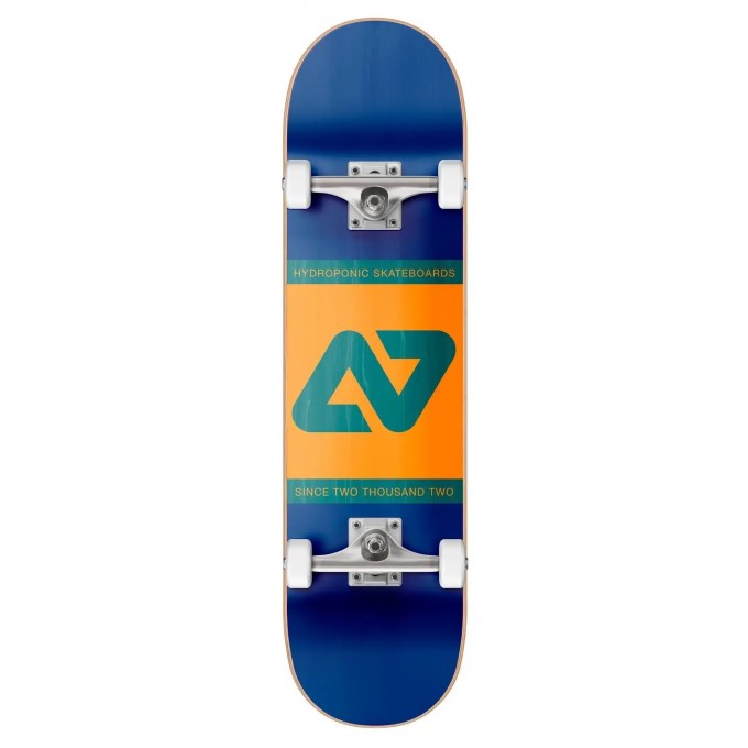 Hydroponic Block Complete Skateboard (7.875"|Navy / Orange)