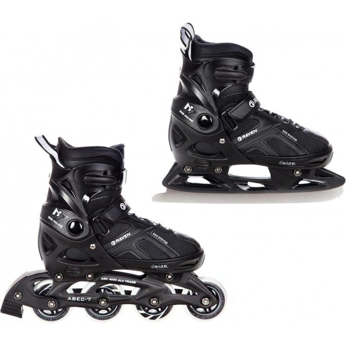 2-in-1 Inline Skates Raven Pulse Black - different colors In Stock!