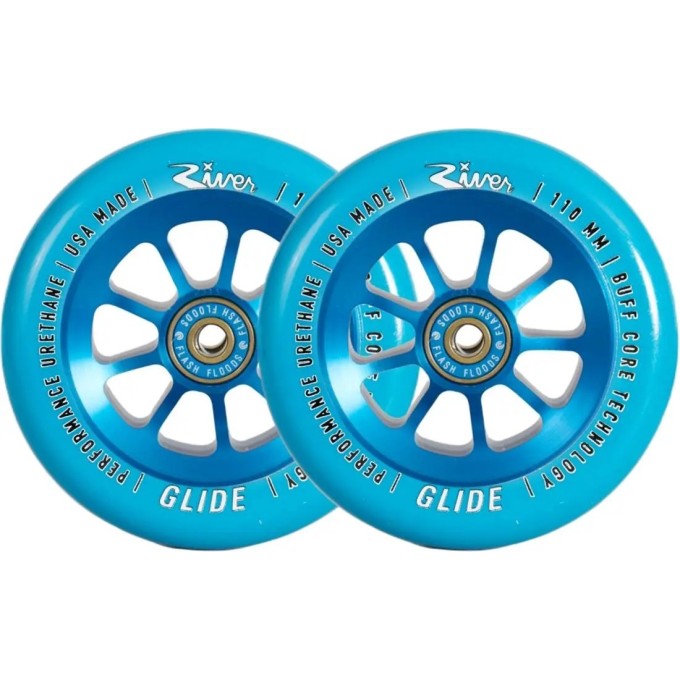 River Naturals Glide Pro Scooter Wheels 2-Pack (110mm|Sapphire)