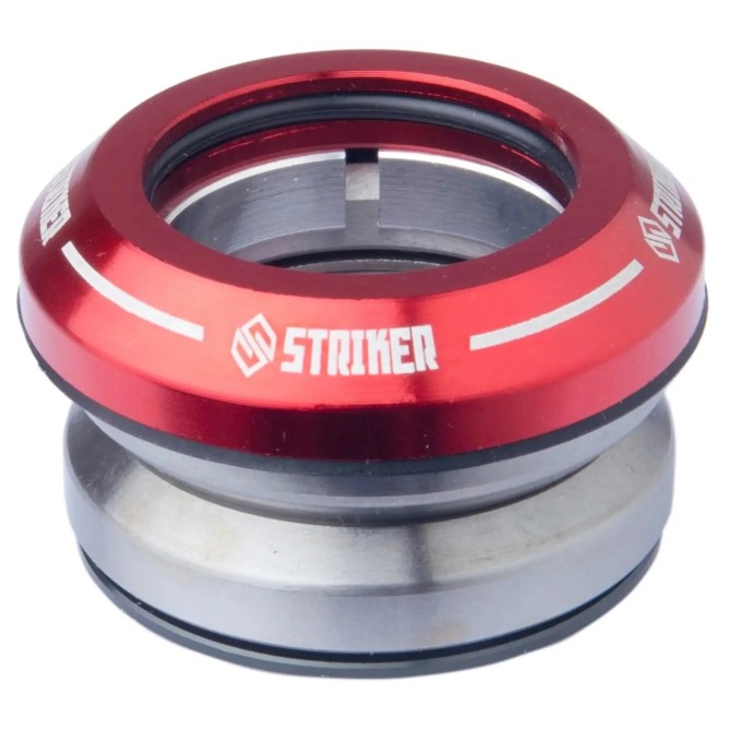 Striker Integrated Headset for Scooters (Red)