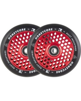 Root Honeycore Black 110mm 2-pack Pro Scooter Wheels (110mm|Red)