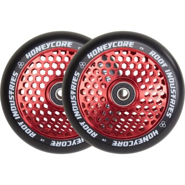 Root Honeycore Black 120mm 2-pack Pro Scooter Wheels (120mm|Red)