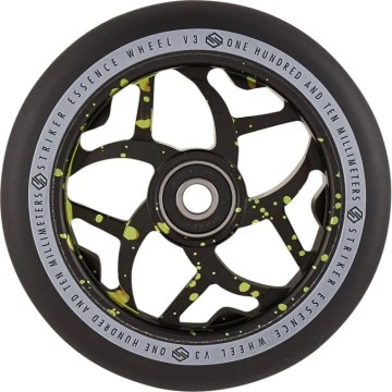 Striker Essence V3 Black Pro Scooter Wheel (110mm|Green Splash)