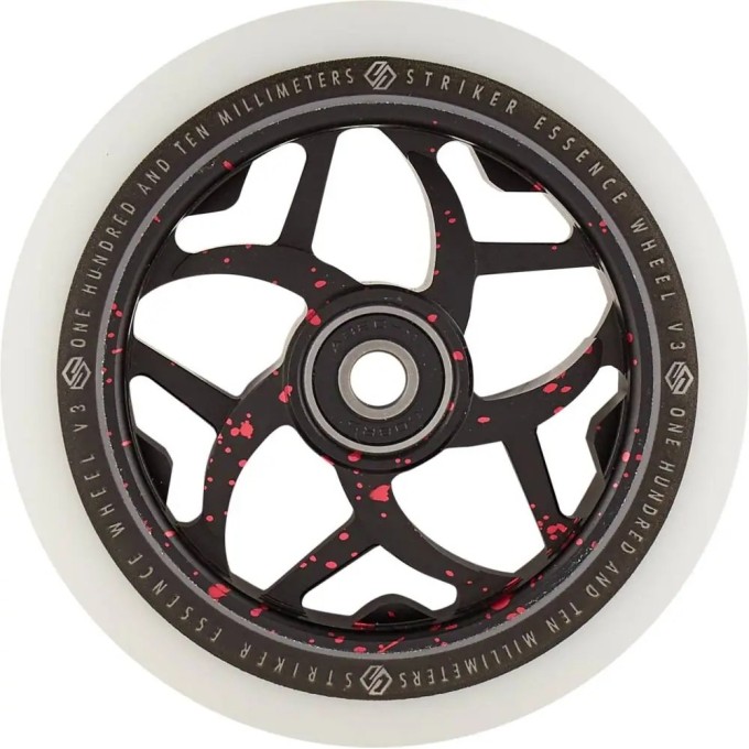 Striker Essence V3 White Pro Scooter Wheel (110mm|Red Splash)