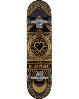 Blueprint Home Heart Complete Skateboard (8.125"|Black/Gold)