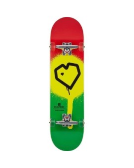 Blueprint Spray Heart V2 Complete Skateboard (8"|Rasta)