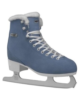 Roces Suede Eco-Fur Figure Skates (Suede Blue|40)