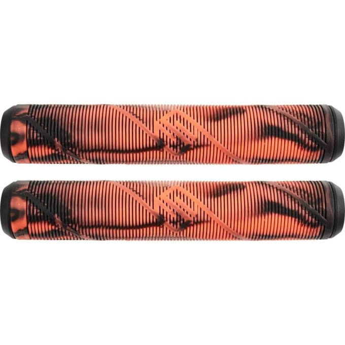 Striker Thick Logo Pro Scooter Grips (Black/Orange)