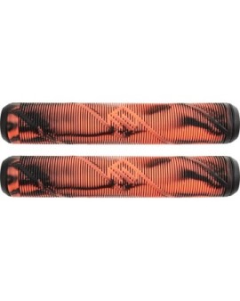 Striker Thick Logo Pro Scooter Grips (Black/Orange)