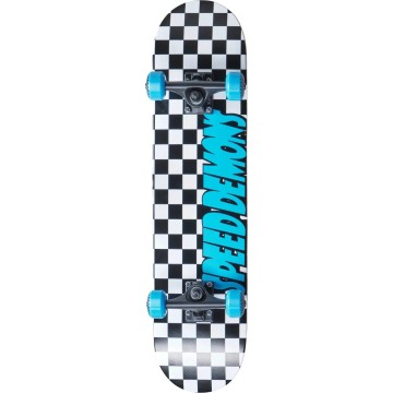 Speed Demons Checkers Complete Skateboard (7.75"|Black/Blue)