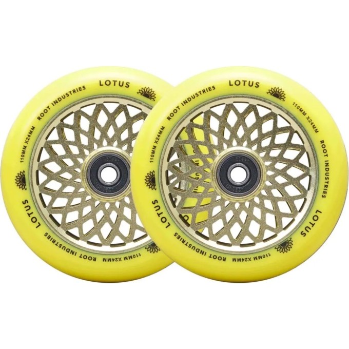 Root Lotus Pro Scooter Wheels 2-Pack (110mm|Radiant Yellow)