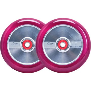 Grit H2O Pro Scooter Wheels 2-Pack (110mm|Trans Pink/Polished)