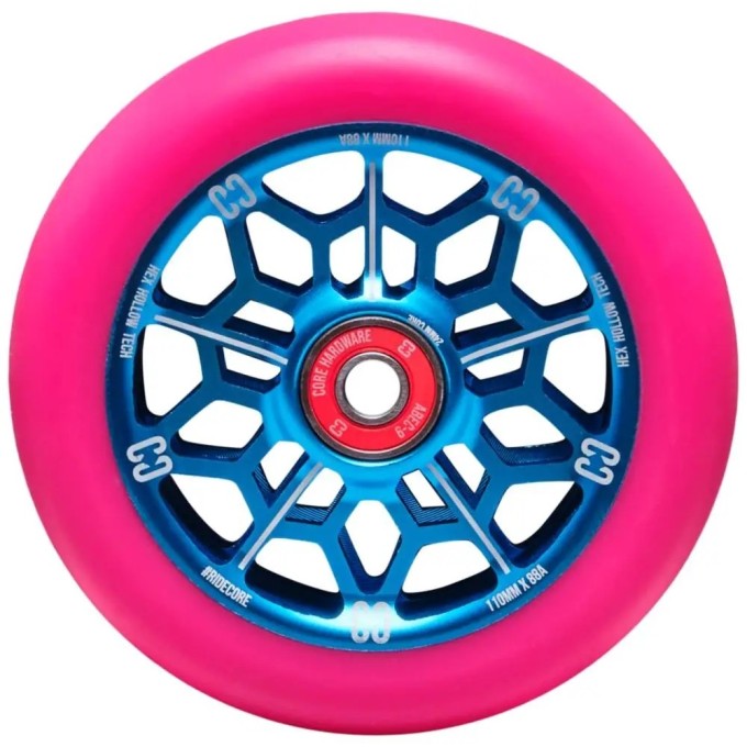 CORE Hex Hollow Pro Scooter Wheel (110mm|Pink/Blue)