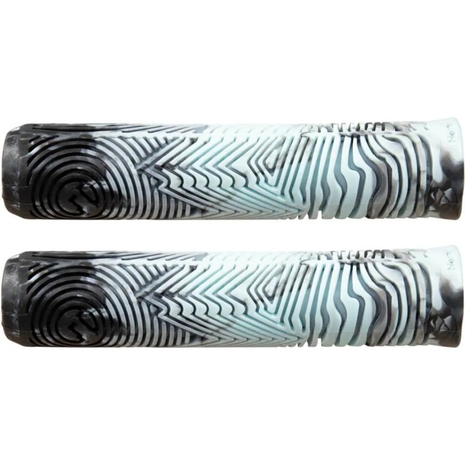 North Industry Pro Scooter Grips (Black/Ice Blue Swirl)