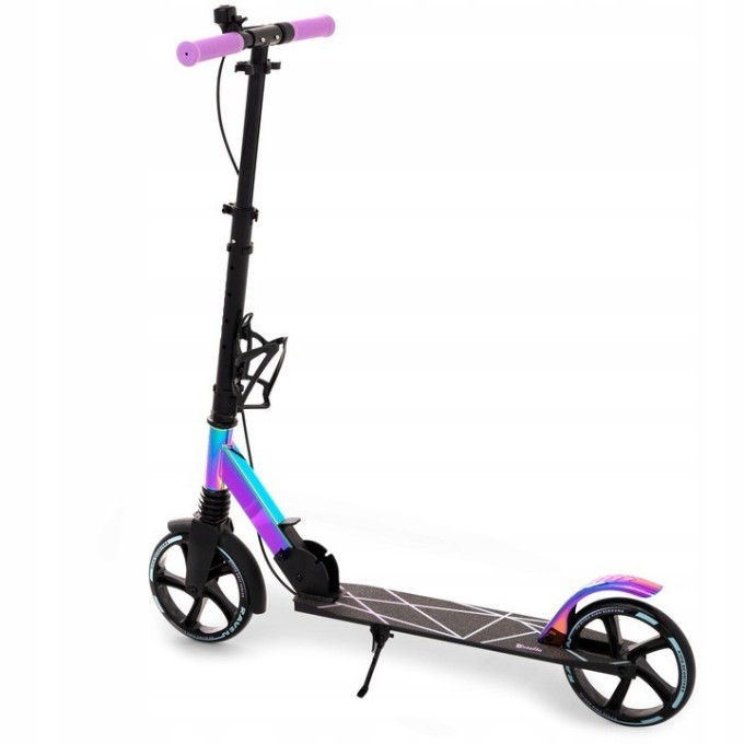 Kick Scooter Raven Estelle PRO Black 200mm with handbrake, bell, bottle holder and front suspension