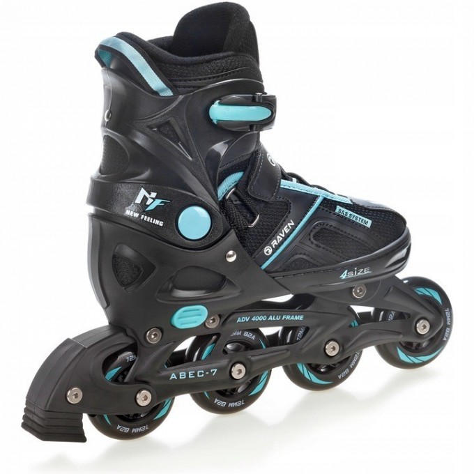 2-in-1 Inline Skates Raven Pulse Black/Cyan - different colors In Stock!