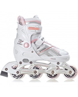 2-in-1 Inline Skates Raven Pulse White/Pink