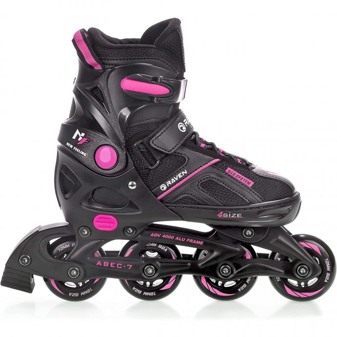 2-in-1 Inline Skates Raven Pulse Black/Fuchsia- different colors In Stock!