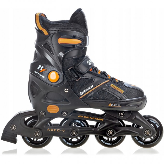 2-in-1 Inline Skates Raven Pulse Black/Orange- different colors In Stock!