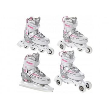 Raven Profession Inline Skates 3-in-1 White/Pink In stock! Now -30%