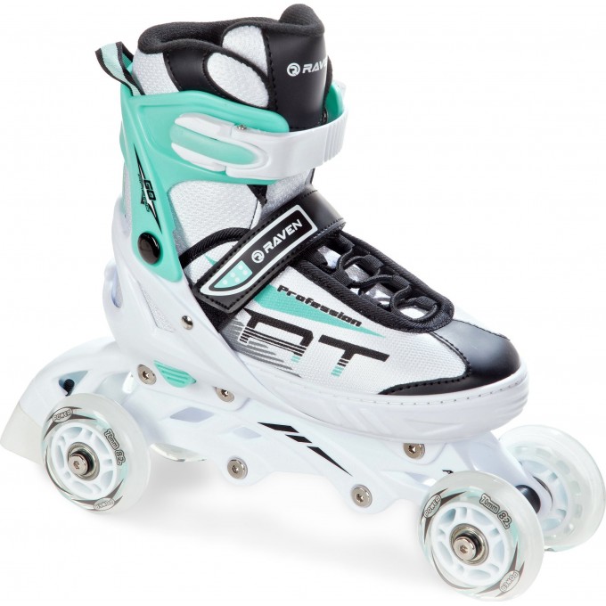 Raven Profession Inline Skates 3-in-1 White/Mint In stock! Now -30%