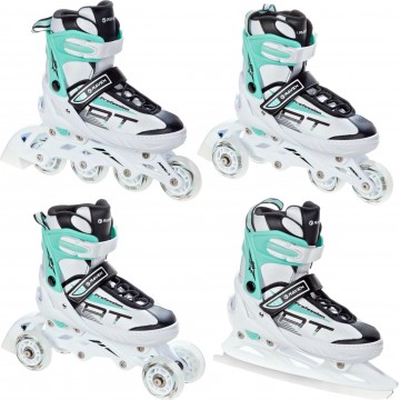 Raven Profession Inline Skates 3-in-1 White/Mint In stock! Now -30%