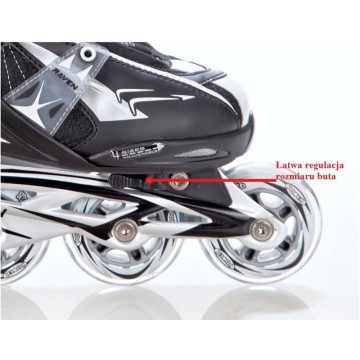 Inline Skates Raven Team Black with adjustable size - Best price!