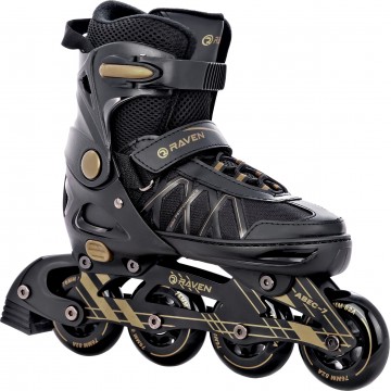 Inline Skates Raven Expert Black with adjustable size - In Stock!