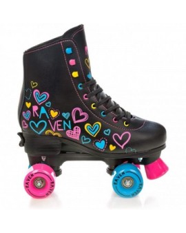 Quad Roller Skates Raven Trista Black with adjustable size