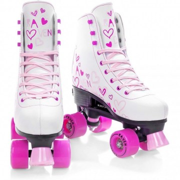 Quad Roller Skates Raven Trista White/Pink -with adjustable size in stock!