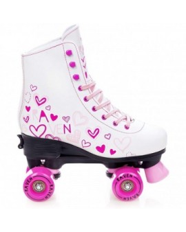 Quad Roller Skates Raven Trista White/Pink with adjustable size