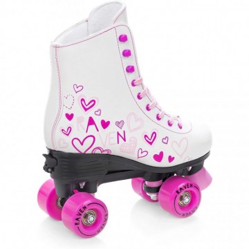 Quad Roller Skates Raven Trista White/Pink -with adjustable size in stock!