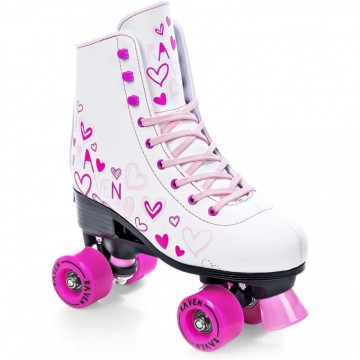 Quad Roller Skates Raven Trista White/Pink -with adjustable size in stock!