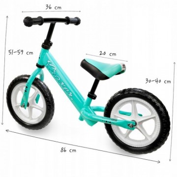 Ultralightweight Balance Bike Croxer Cadea Black/Mint