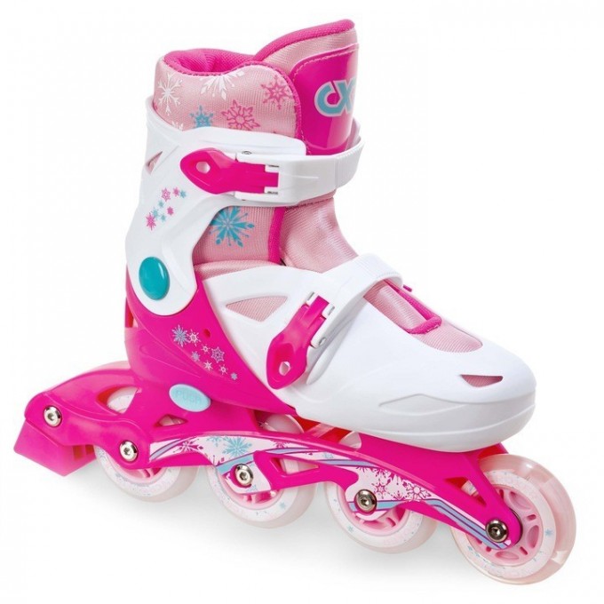 LED 3-in1 inline skates Croxer Missy White/Pink-Best offer!