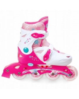 LED 3-in1 inline skates Croxer Missy White/Pink