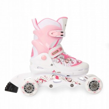 Kids Roller Skates Raven Laguna White/Pink