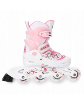 Kids Roller Skates Raven Laguna White/Pink