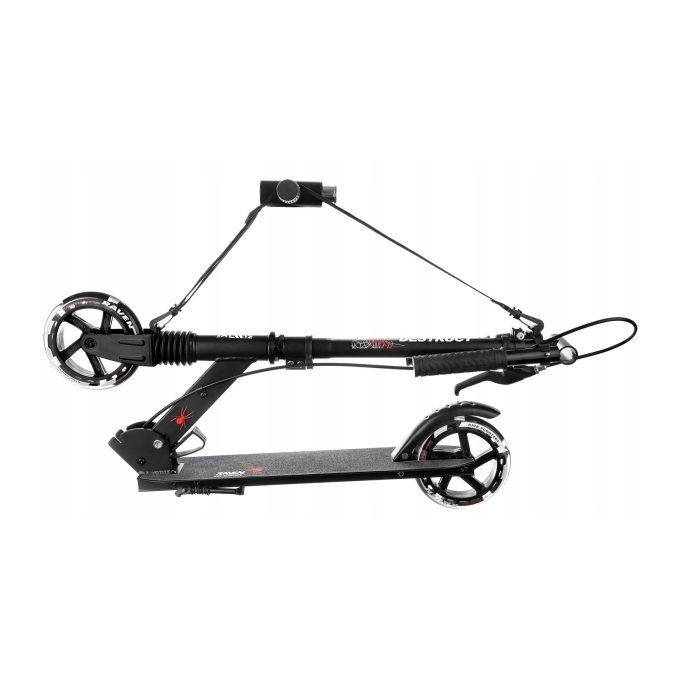 Foldable Scooter Raven Destruct 145mm with handbrake, LED wheels-in Stock!