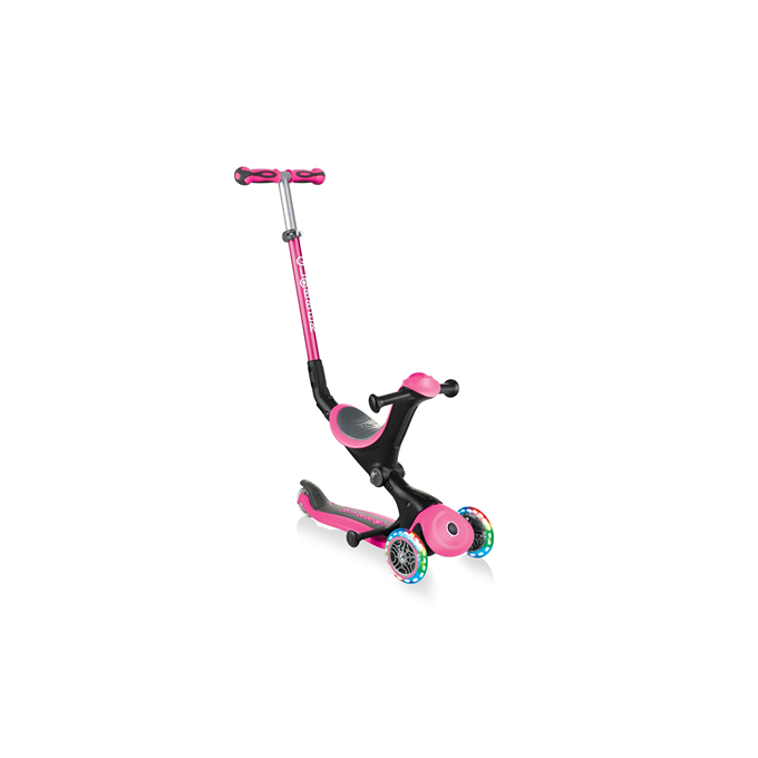 Globber Scooter Pink Scooter Go Up Deluxe Lights