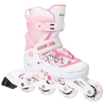 Kids Roller Skates Raven Laguna White/Pink